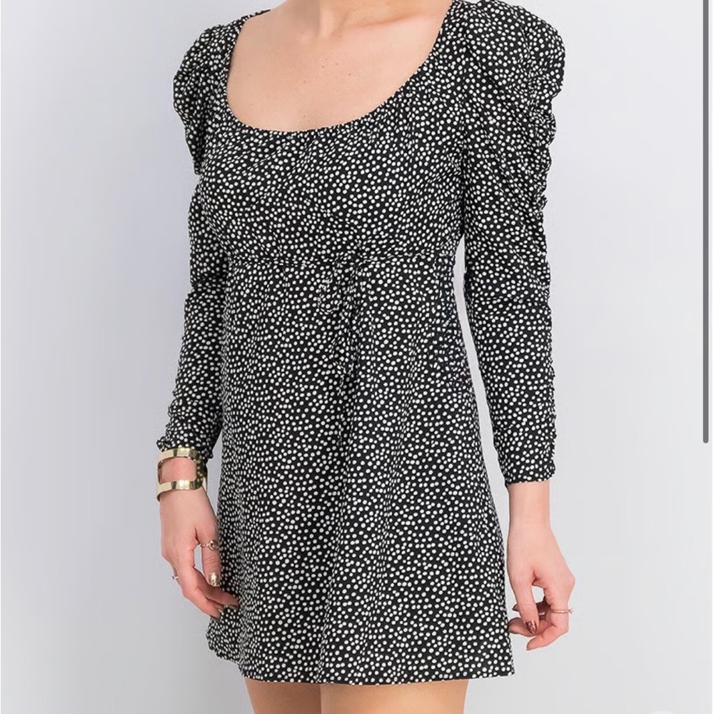 Topshop Black and White Mini Dress